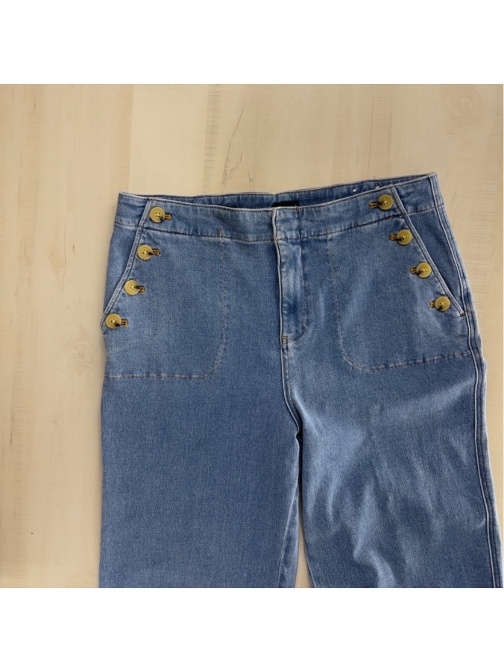 Talbots Classic High-Waist Blue Women’s Sailor Ankle Jeans - Picture 4 of 10